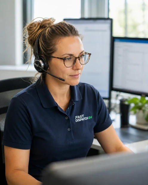 Lora, Dispatcher at Fast Dispatch 24